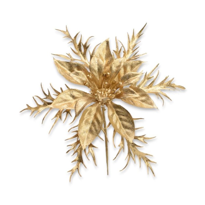 PICK POINSETTA ORO 18CM